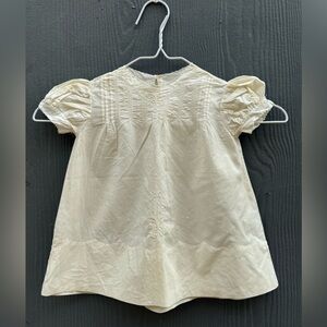 Vintage 1930s Off White Cotton Baby Dress